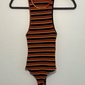 Free People Intimately Striped Bodysuit | Size S